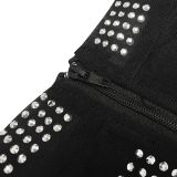 Women Mesh See-Through Beaded Strap Dress