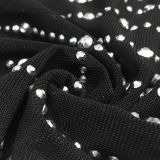 Women Mesh See-Through Beaded Strap Dress