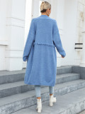 Winter Plus Size Long Cardigan Pocket Chic Fringe Sweater Coat
