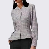 Autumn Winter Plaid Slim Fit Long Sleeve Shirt