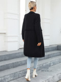Winter Plus Size Long Cardigan Pocket Chic Fringe Sweater Coat