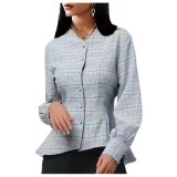 Autumn Winter Plaid Slim Fit Long Sleeve Shirt