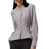 Autumn Winter Plaid Slim Fit Long Sleeve Shirt