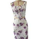 Women's Sexy Printed Camisole Slim Bodycon Skirt Two Piece Set