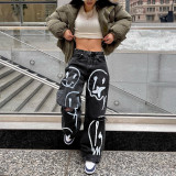 Women prints ripped Denim Jeans