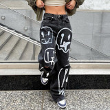 Women prints ripped Denim Jeans