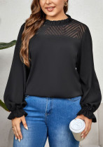 Round Neck Long Sleeve Loose Fit Slim Fit Shirt Top Round Neck Long Sleeve Loose Fit Slim Fit Shirt Top