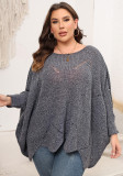 Women's Tops Plus Size Women's Fall Winter Loose Knit Pullover Sweater