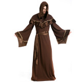Halloween Adult Costume Male Cospaly Wizard Robe Death Cloak Clothes Wizard Witch Performance Costume