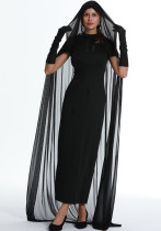 Halloween Vampire Witch Costume Ghost Witch Mesh Cloak Masquerade Stage Performance Costume Halloween Vampire Witch Costume Ghost Witch Mesh Cloak Masquerade Stage Performance Costume