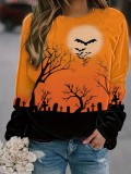 Casual Halloween Print Hoodies For Women