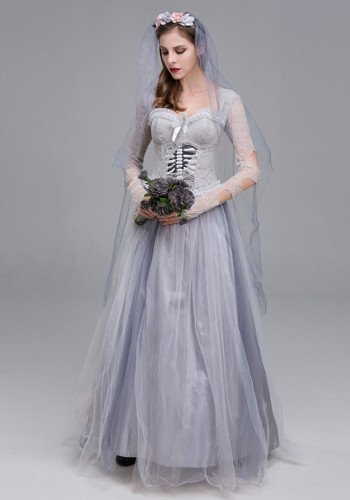 Halloween Costume Adult Horror Female Ghost Bride Dark Vampire Witch Cosplay Costume