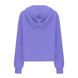 Autumn And Winter Ladies Sports Half Zipper Yoga Clothing Loose Hooded Fleece Sweater