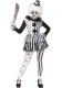 Halloween black and white clown princess dress circus trainer clown costume