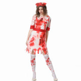 Halloween cosplay costume Mary nurse costume adult horror bloody zombie zombie costume doctor costume cos party