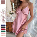Women Sexy Backless Summer Suspender Nightdress