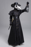 Halloween Medieval Punk Style Plague Doctor Birdman Long Mouth Cosplay Costume