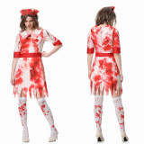 Halloween cosplay costume Mary nurse costume adult horror bloody zombie zombie costume doctor costume cos party