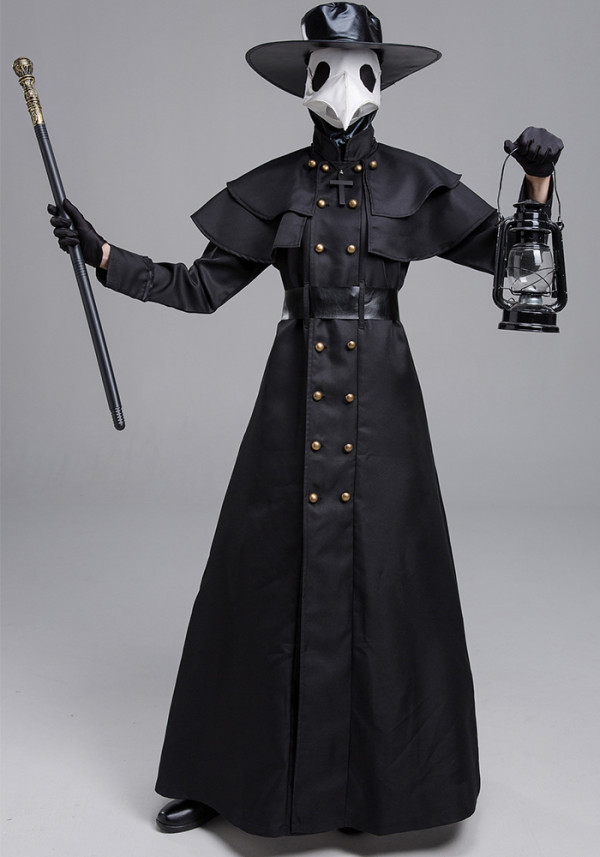 Halloween Medieval Punk Style Plague Doctor Birdman Long Mouth Cosplay Costume