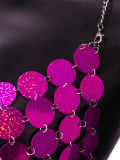 Women Sexy Backless Strap Sequin Patchwork Tassel Set of Two