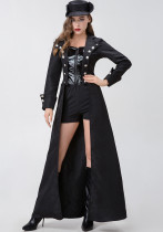Halloween retro cos female pirate slit jacket performance costume