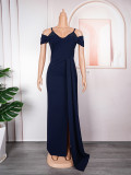 Sexy Evening Dress African Bridesmaid Wedding Strap Party Gown