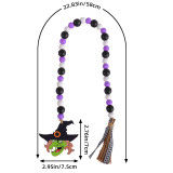 Halloween Wooden Bead Pendant Creative Witch Castle Pendant Halloween Party Decorations