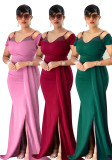 Sexy Evening Dress African Bridesmaid Wedding Strap Party Gown