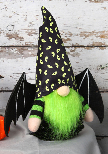 Halloween Bat Wings Doll Window Decoration Faceless Doll Festive Atmosphere Props