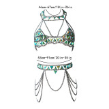 Summer Bra Chain Green Acrylic Sexy Accessories Bra Belt Suit Body Chain Jewelry