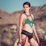 Summer Bra Chain Green Acrylic Sexy Accessories Bra Belt Suit Body Chain Jewelry