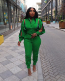 Women sports zipper jacket and Pant two-piece set