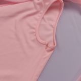 Women Sexy One Shoulder Sleeveless Stretch Jumpsuit