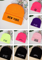 Autumn and winter Letter embroidered Kintting Hat Autumn and winter Letter embroidered Kintting Hat