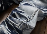 Men Vintage Denim Straight Trousers