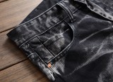 Men Vintage Denim Straight Trousers