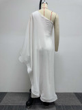 Women Sexy One Shoulder Sleeveless Stretch Jumpsuit