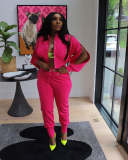 Women sports zipper jacket and Pant two-piece set