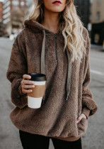 Women Long Sleeve Hooded Solid Fleece Zipper Top Women Long Sleeve Hooded Solid Fleece Zipper Top