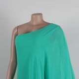 Women Sexy One Shoulder Sleeveless Stretch Jumpsuit