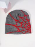 Autumn and winter spider web jacquard knitting warm hat and cold hat