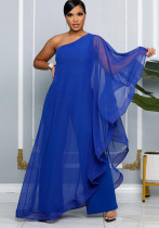 Women Sexy One Shoulder Sleeveless Stretch Jumpsuit Women Sexy One Shoulder Sleeveless Stretch Jumpsuit