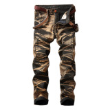 Men Vintage Denim Straight Trousers