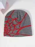 Autumn and winter spider web jacquard knitting warm hat and cold hat