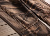 Men Vintage Denim Straight Trousers