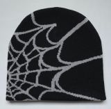 Autumn and winter spider web jacquard knitting warm hat and cold hat