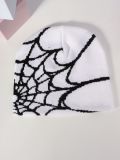Autumn and winter spider web jacquard knitting warm hat and cold hat