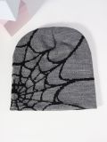 Autumn and winter spider web jacquard knitting warm hat and cold hat