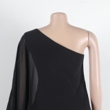 Women Sexy One Shoulder Sleeveless Stretch Jumpsuit