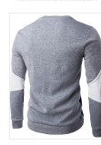 Men Long Sleeve Sports Colorblock Baseball Top